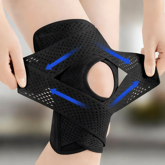 Knee Brace with Side Stabilizers for Meniscal Tear Knee Pain ACL MCL Arthritis Injuries Recovery, Breathable Adjustable Knee Support for Men and Women Black Healthcare Side Staoilizer Knee Compression Wrap