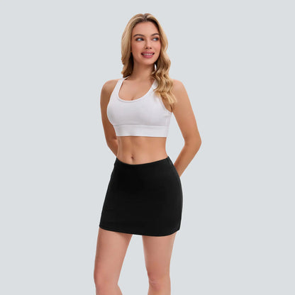 Fireswan Women'S Low-Rise Solid Color Sports Skort - Lightweight Athletic Skirt with Anti-Exposure Design, Ideal for Outdoor Tennis & Fitness Workouts, Lightweight Athletic Skirts, Sports Skirt,Summervibes