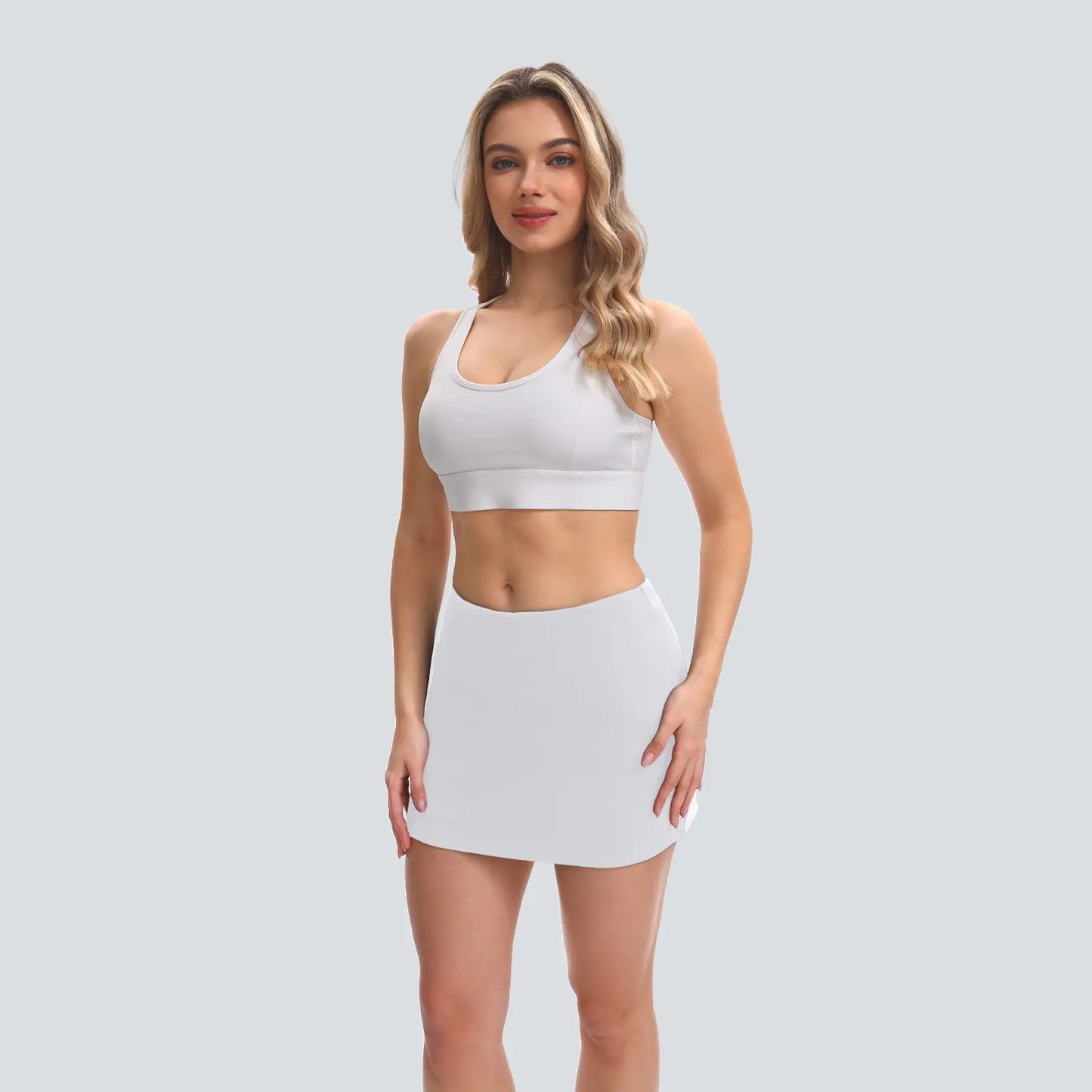 Fireswan Women'S Low-Rise Solid Color Sports Skort - Lightweight Athletic Skirt with Anti-Exposure Design, Ideal for Outdoor Tennis & Fitness Workouts, Lightweight Athletic Skirts, Sports Skirt,Summervibes