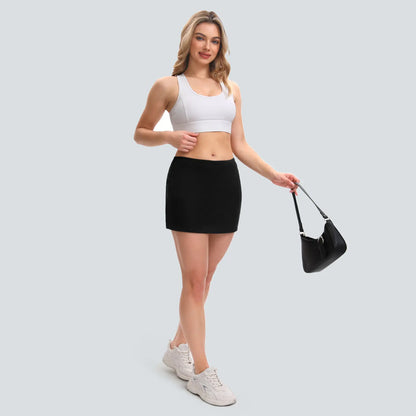Fireswan Women'S Low-Rise Solid Color Sports Skort - Lightweight Athletic Skirt with Anti-Exposure Design, Ideal for Outdoor Tennis & Fitness Workouts, Lightweight Athletic Skirts, Sports Skirt,Summervibes