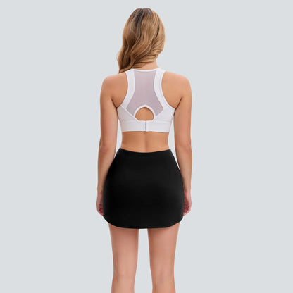 Fireswan Women'S Low-Rise Solid Color Sports Skort - Lightweight Athletic Skirt with Anti-Exposure Design, Ideal for Outdoor Tennis & Fitness Workouts, Lightweight Athletic Skirts, Sports Skirt,Summervibes