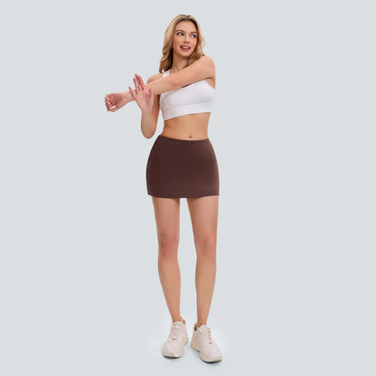 Fireswan Women'S Low-Rise Solid Color Sports Skort - Lightweight Athletic Skirt with Anti-Exposure Design, Ideal for Outdoor Tennis & Fitness Workouts, Lightweight Athletic Skirts, Sports Skirt,Summervibes